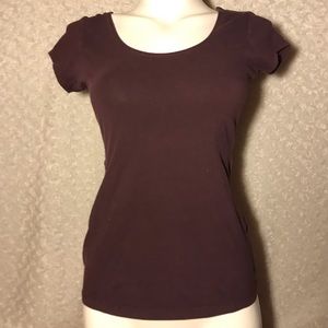 Purple shirt with cool twist  back
